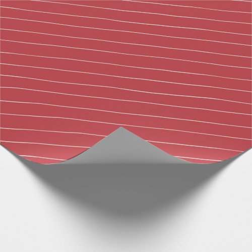 Modern striped Christmas Wrap in Red Berry Wrapping Paper
