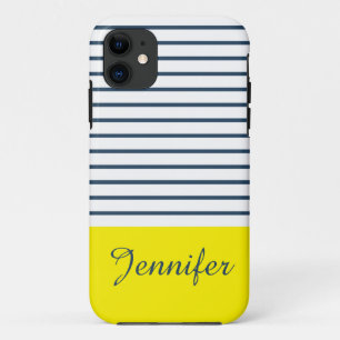 Modern striped pattern iPhone 11 case