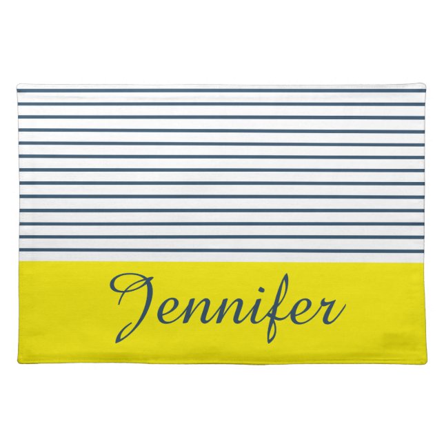 Modern striped pattern cloth placemat (Front)