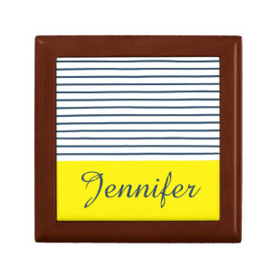 Modern striped pattern jewelry box