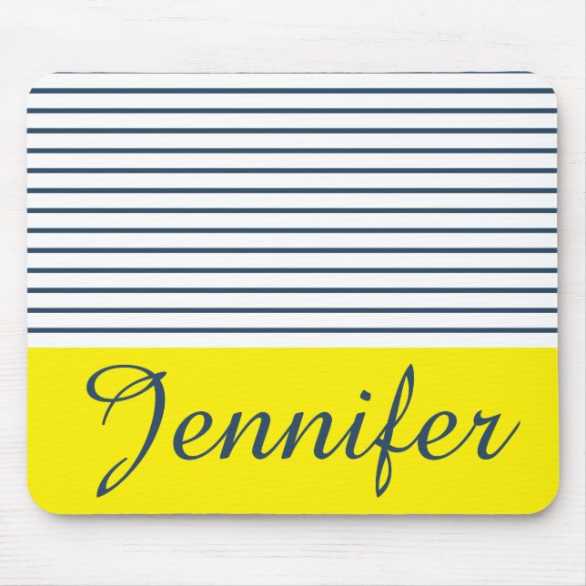 Modern striped pattern mouse pad (Front)