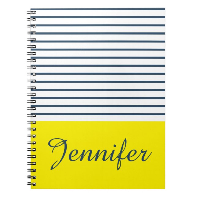 Modern striped pattern notebook (Front)