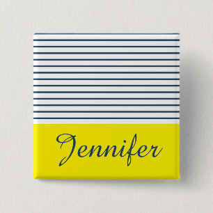 Modern striped pattern pinback button