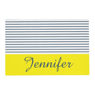 Modern striped pattern placemat