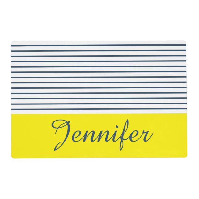 Modern striped pattern placemat (Front)