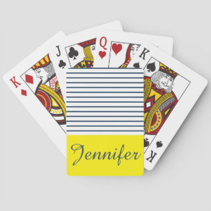 Modern striped pattern poker cards