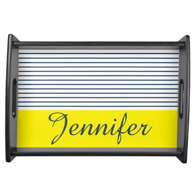 Modern striped pattern serving tray (Front)