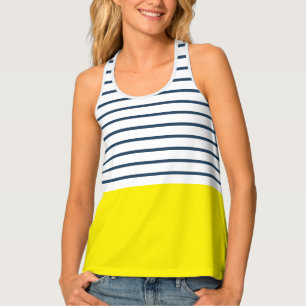 Modern striped pattern tank top