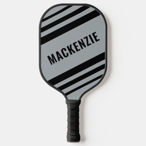 Modern Striped Personalized Custom Color Pickleball Paddle