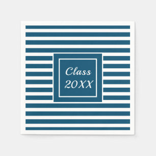 Modern Striped Personalized Graduate Napkins