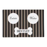 Modern Striped Personalized Pet Placemat at Zazzle