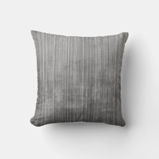 Modern striped rustic Gray Throw Pillow