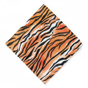 Modern Striped tiger skins Print big cats feline a Bandana