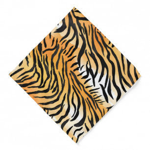 Modern Striped tiger skins Print big cats feline a Bandana