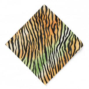 Modern Striped tiger skins Print big cats feline a Bandana