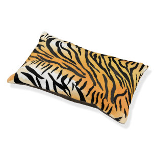 Modern Striped tiger skins Print big cats feline a Pet Bed