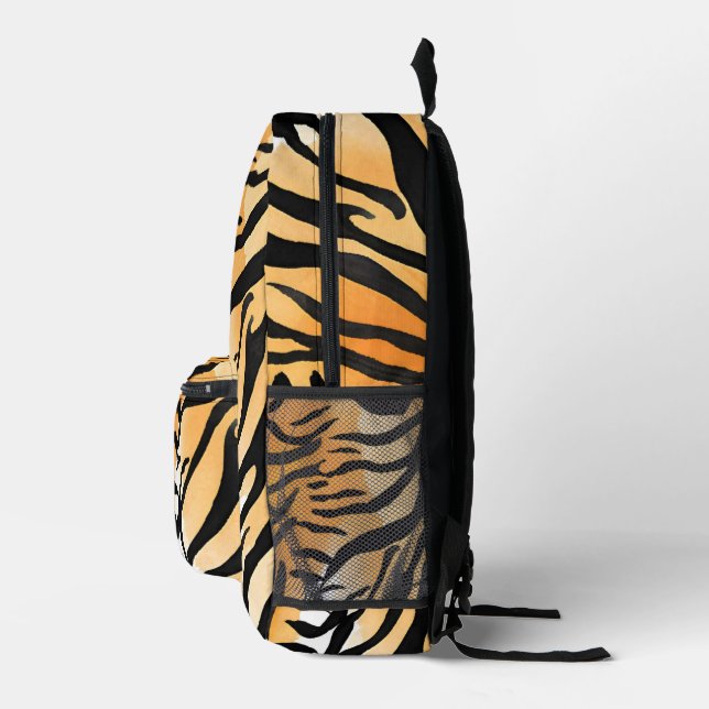 Modern Striped tiger skins Print big cats feline a Printed Backpack (Right)