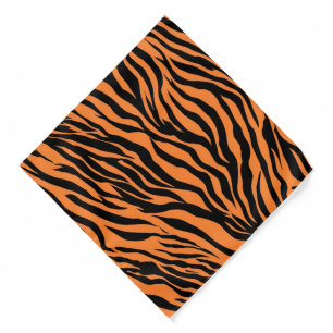 Modern Striped tiger skins Print feline wild cat Bandana