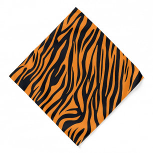 Modern Striped tiger skins Print feline wild cat Bandana
