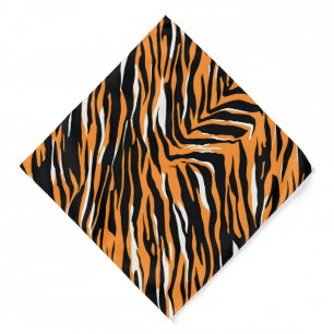 Modern Striped tiger skins Print feline wild cat Bandana