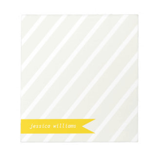 Modern Stripes and Banner Notepad