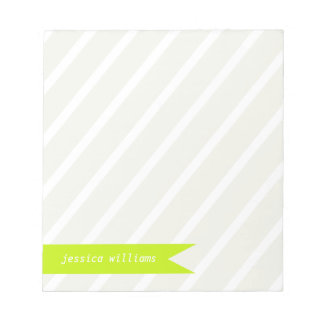 Modern Stripes and Banner Notepad