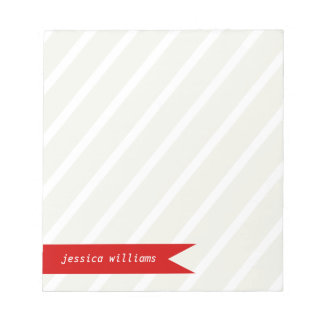 Modern Stripes and Banner Notepad