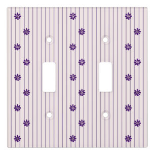 Modern Stripes and Flowers Light Switch Cover