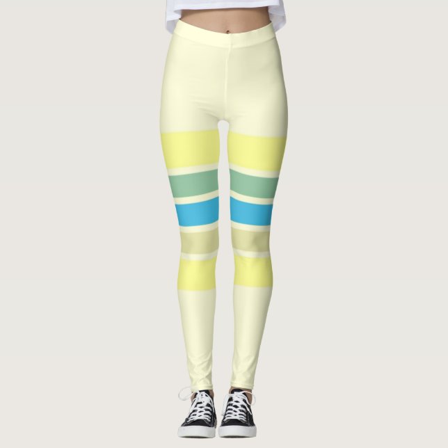 modern stripes art leggings (Front)