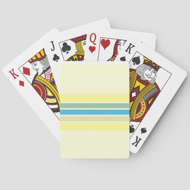 modern stripes art poker cards (Back)