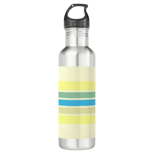 modern stripes art stainless steel water bottle (Front)