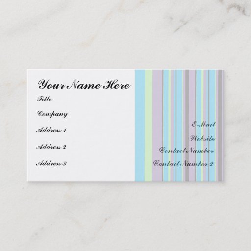 Customizable Modern Stripes Business Cards