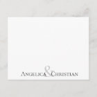 Modern Stripes Couples Personalized Stationery