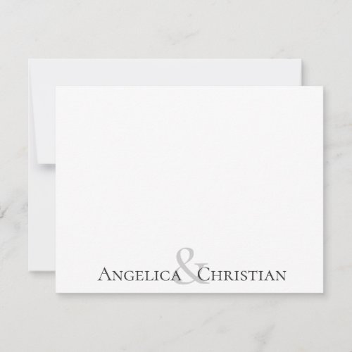 Modern Stripes Couples Personalized Stationery Note Card