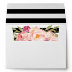 Modern Stripes Floral for 5x7 Invitation Card