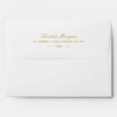 Modern Stripes Floral for 5x7 Invitation Card Envelope (Back (Top Flap))