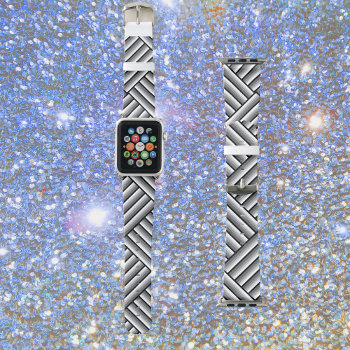 Modern Stripes In Black  White And Gray - Cool  Apple Watch Band by MarionsArtwork at Zazzle