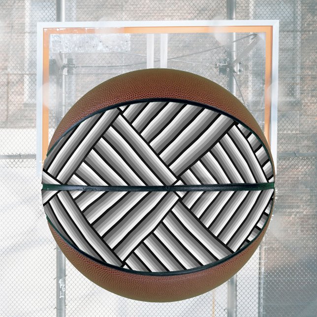 Modern stripes in black, white and gray - cool     basketball (Creator Uploaded)