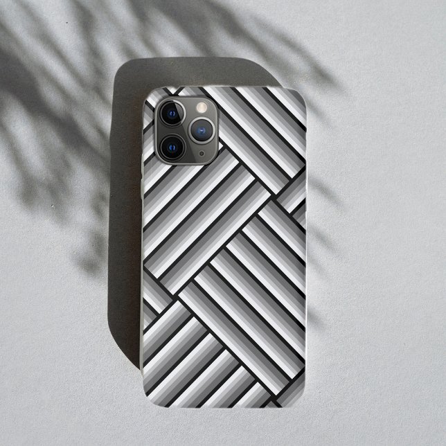 Modern stripes in black, white and gray - cool    Case-Mate iPhone case (Creator Uploaded)
