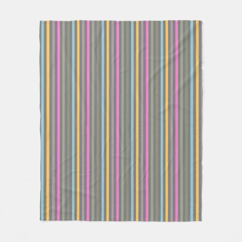 Modern Stripes in Pastel Colors  Gray Tones Fleece Blanket
