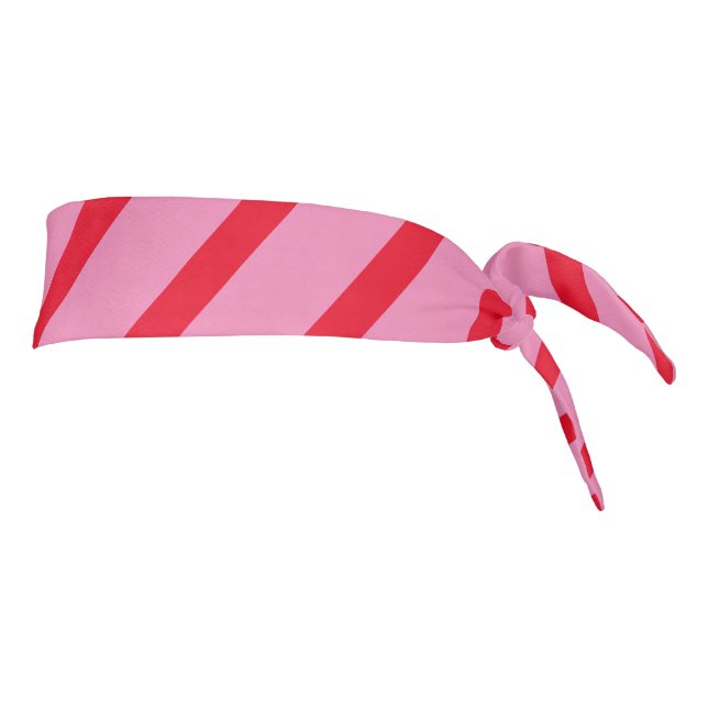 Modern stripes lines  pattern red pink cute chic  tie headband (Rotate 90)