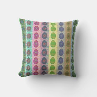 Modern Stripes of Abstract Colored Easter Eggs Art