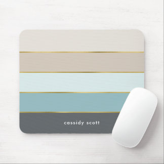Modern Stripes Personalized Mouse Pad