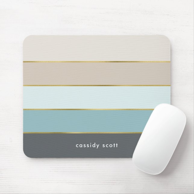 Modern Stripes Personalized Mouse Pad (With Mouse)
