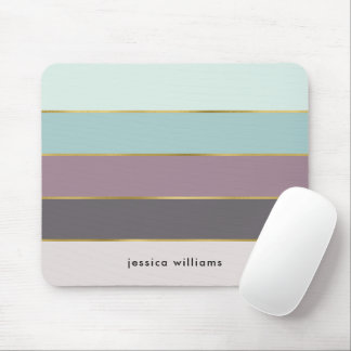 Modern Stripes Personalized Mouse Pad