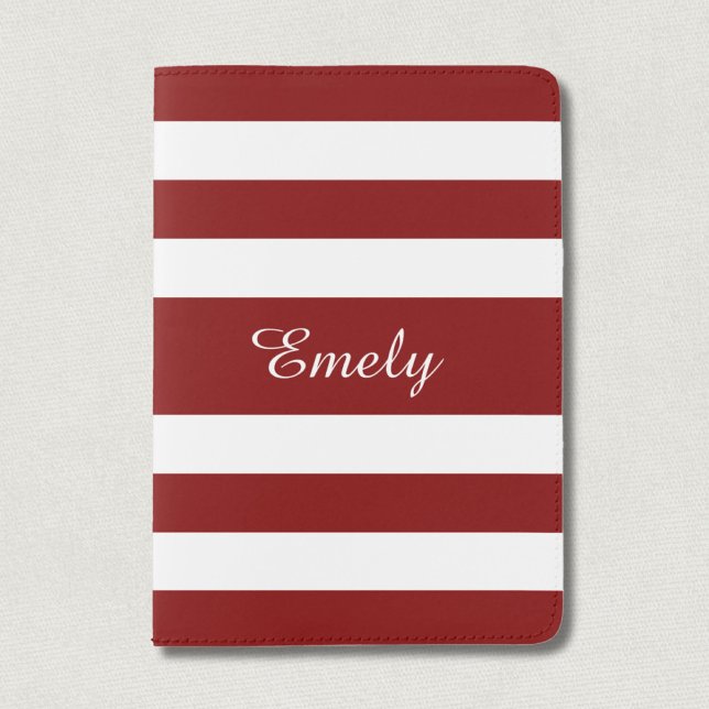 Modern Stripes Red Passport Holder (Modern Stripes Red Passport Holder)