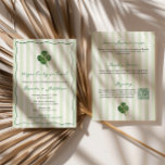 Modern Stripes St Patrick's Couples Wedding Shower Invitation