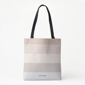 Modern Stripes with Monogram Pastel Tote Bag