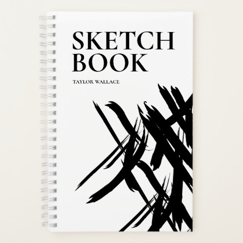 Modern strokes Sketch Book Personalized