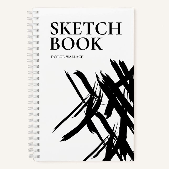 Modern strokes Sketch Book Personalized (Front)
